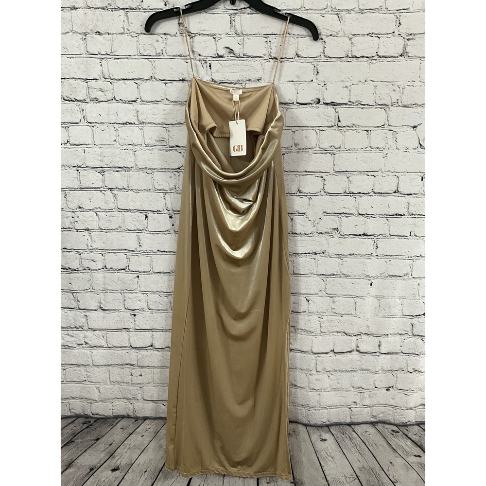 GB Gold Long Prom Dress‎ Medium
